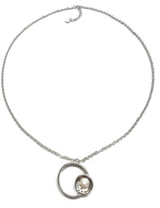 Colgante anillo perla
